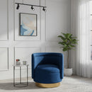 Velvet Curved Swivel Chair | Bali Loom Saffi | Oroatrade.com