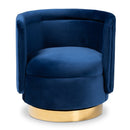 Velvet Curved Swivel Chair | Bali Loom Saffi | Oroatrade.com