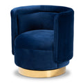 Velvet Curved Swivel Chair | Bali Loom Saffi | Oroatrade.com