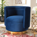 Velvet Curved Swivel Chair | Bali Loom Saffi | Oroatrade.com