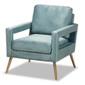 Velvet Open Armed Accent Chair | Bali Loom Leland | Oroatrade.com