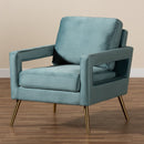 Velvet Open Armed Accent Chair | Bali Loom Leland | Oroatrade.com