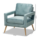 Velvet Open Armed Accent Chair | Bali Loom Leland | Oroatrade.com