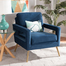Velvet Open Armed Accent Chair | Bali Loom Leland | Oroatrade.com
