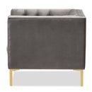 Button Tufted Velvet Lounge Chair | Bali Loom Zanetta | Oroatrade.com