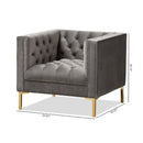 Button Tufted Velvet Lounge Chair | Bali Loom Zanetta | Oroatrade.com