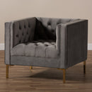 Button Tufted Velvet Lounge Chair | Bali Loom Zanetta | Oroatrade.com