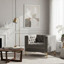 Button Tufted Velvet Lounge Chair | Bali Loom Zanetta | Oroatrade.com