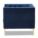 Button Tufted Velvet Lounge Chair | Bali Loom Zanetta | Oroatrade.com