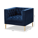 Button Tufted Velvet Lounge Chair | Bali Loom Zanetta | Oroatrade.com