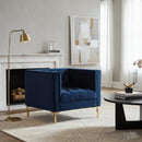 Button Tufted Velvet Lounge Chair | Bali Loom Zanetta | Oroatrade.com