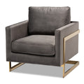 Gold Framed Velvet Accent Chair | Bali Loom Matteo | Oroatrade.com