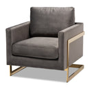 Gold Framed Velvet Accent Chair | Bali Loom Matteo | Oroatrade.com
