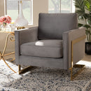 Gold Framed Velvet Accent Chair | Bali Loom Matteo | Oroatrade.com