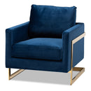 Gold Framed Velvet Accent Chair | Bali Loom Matteo | Oroatrade.com