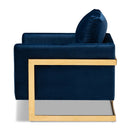 Gold Framed Velvet Accent Chair | Bali Loom Matteo | Oroatrade.com