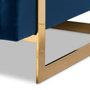 Gold Framed Velvet Accent Chair | Bali Loom Matteo | Oroatrade.com