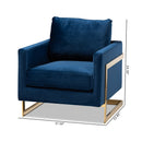 Gold Framed Velvet Accent Chair | Bali Loom Matteo | Oroatrade.com
