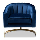 Blue Velvet Accent Chair | Bali Loom Tomasso | Oroatrade.com