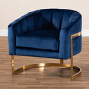 Blue Velvet Accent Chair | Bali Loom Tomasso | Oroatrade.com