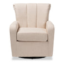 Beige Fabric Swivel Chair | Bali Loom Rayner | Oroatrade.com