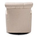 Beige Fabric Swivel Chair | Bali Loom Rayner | Oroatrade.com