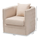 Tufted Beige Swivel Chair | Bali Loom Micah | Oroatrade.com