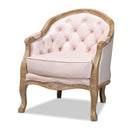 Tufted Pink Velvet Accent Chair | Bali Loom Genevieve | Oroatrade.com