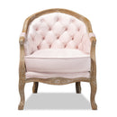 Tufted Pink Velvet Accent Chair | Bali Loom Genevieve | Oroatrade.com