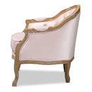Tufted Pink Velvet Accent Chair | Bali Loom Genevieve | Oroatrade.com