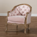 Tufted Pink Velvet Accent Chair | Bali Loom Genevieve | Oroatrade.com