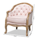 Tufted Pink Velvet Accent Chair | Bali Loom Genevieve | Oroatrade.com