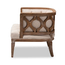 Button Tufted Beige Accent Barrel Chair | Bali Loom Esme | Oroatrade.com