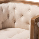 Button Tufted Beige Accent Barrel Chair | Bali Loom Esme | Oroatrade.com