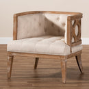 Button Tufted Beige Accent Barrel Chair | Bali Loom Esme | Oroatrade.com