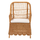 Scalloped Rattan Accent Chair | Bali Loom Teresa | Oroatrade.com