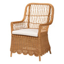 Scalloped Rattan Accent Chair | Bali Loom Teresa | Oroatrade.com