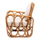 Square Armed Rattan Accent Chair | Bali Loom Tiramisu | Oroatrade.com