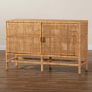 Mahogany Framed Rattan Cabinet | Bali Loom Vivan | Oroatrade.com