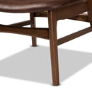 Brown Leather Effect Accent Chair | Bali Loom Marcos | Oroatrade.com