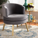 Round Velvet Accent Chair | Bali Loom Baptiste | Oroatrade.com