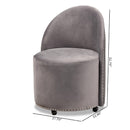 Studded Velvet Rolling Accent Chair | Bali Loom Bethel | Oroatrade.com