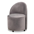Studded Velvet Rolling Accent Chair | Bali Loom Bethel | Oroatrade.com