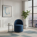 Studded Velvet Rolling Accent Chair | Bali Loom Bethel | Oroatrade.com