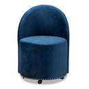 Studded Velvet Rolling Accent Chair | Bali Loom Bethel | Oroatrade.com