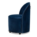 Studded Velvet Rolling Accent Chair | Bali Loom Bethel | Oroatrade.com