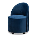 Studded Velvet Rolling Accent Chair | Bali Loom Bethel | Oroatrade.com