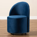 Studded Velvet Rolling Accent Chair | Bali Loom Bethel | Oroatrade.com