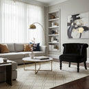 Contract furniture - Black Velvet Vanity Accent Chair - www.oroatrade.com
