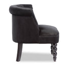 Black Velvet Vanity Accent Chair | Bali Loom Flax | Oroatrade.com